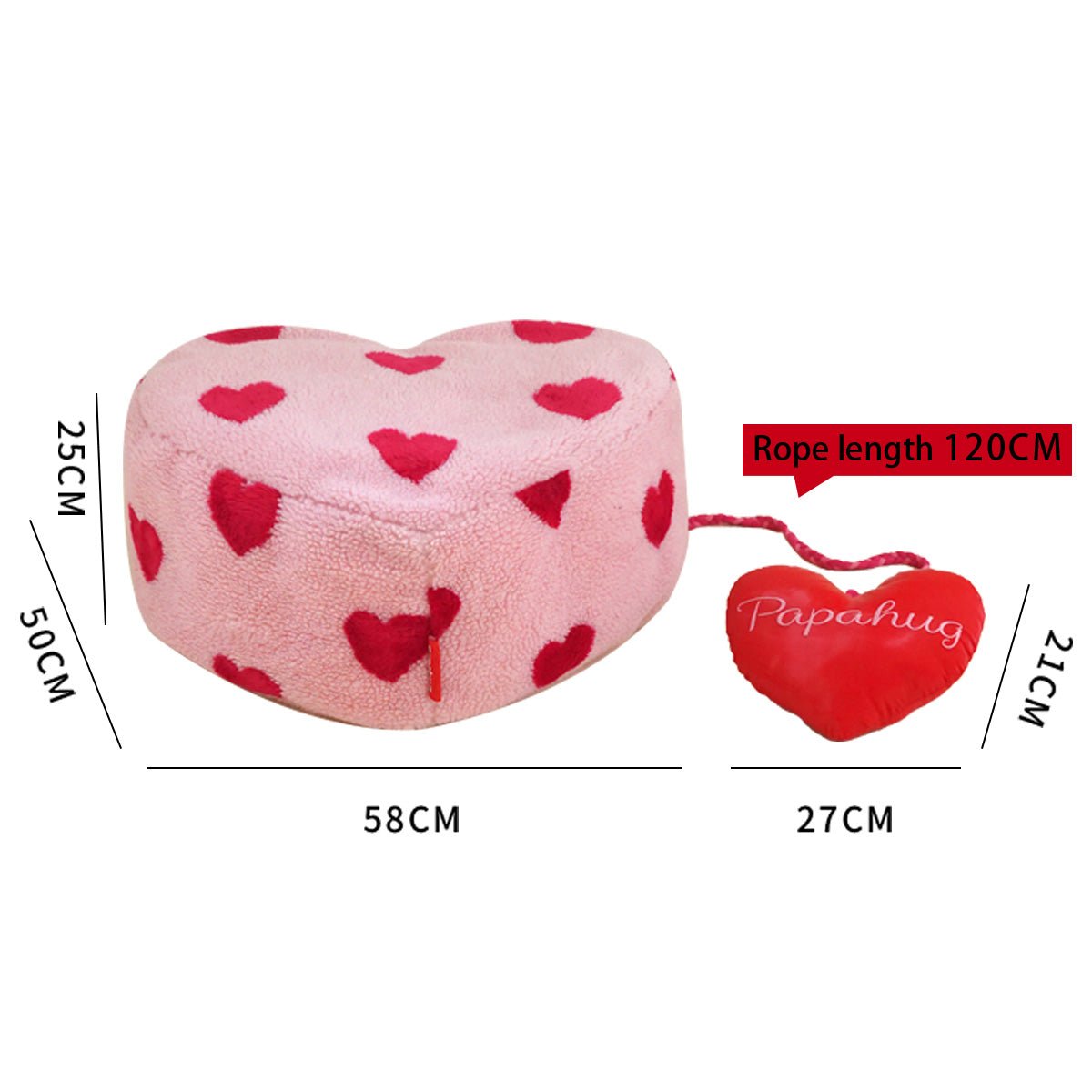 Polka Heart Pink Love Stool - mymaison