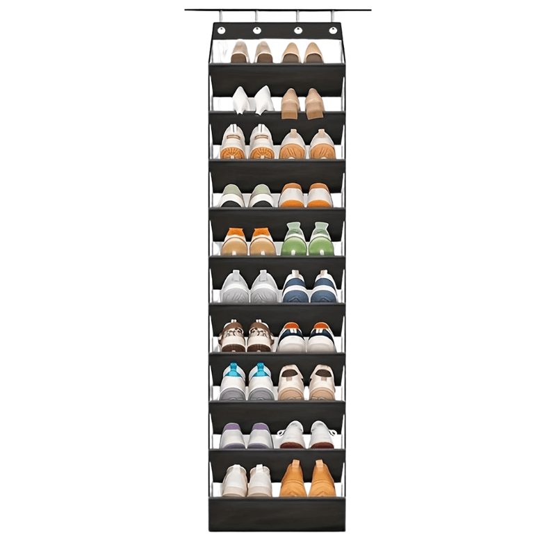 10-Tier Over-the-Door Foldable Shoe Organizer - mymaison