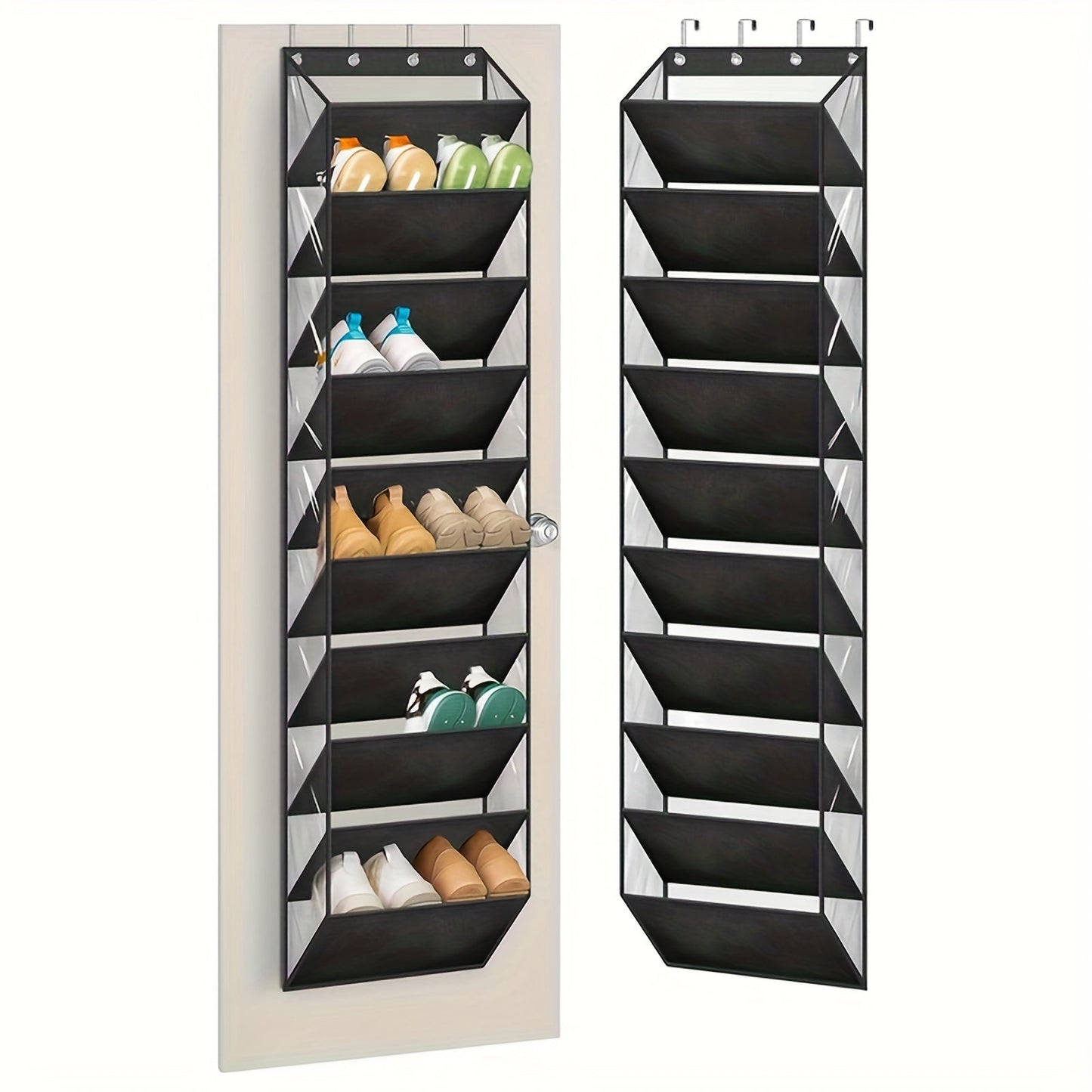 10-Tier Over-the-Door Foldable Shoe Organizer - mymaison