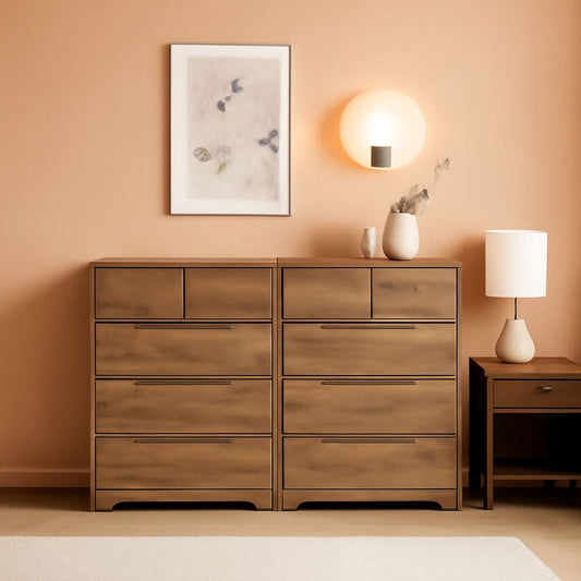 Rustic Brown 5 Drawer Dresser For Bedroom Organization - mymaison