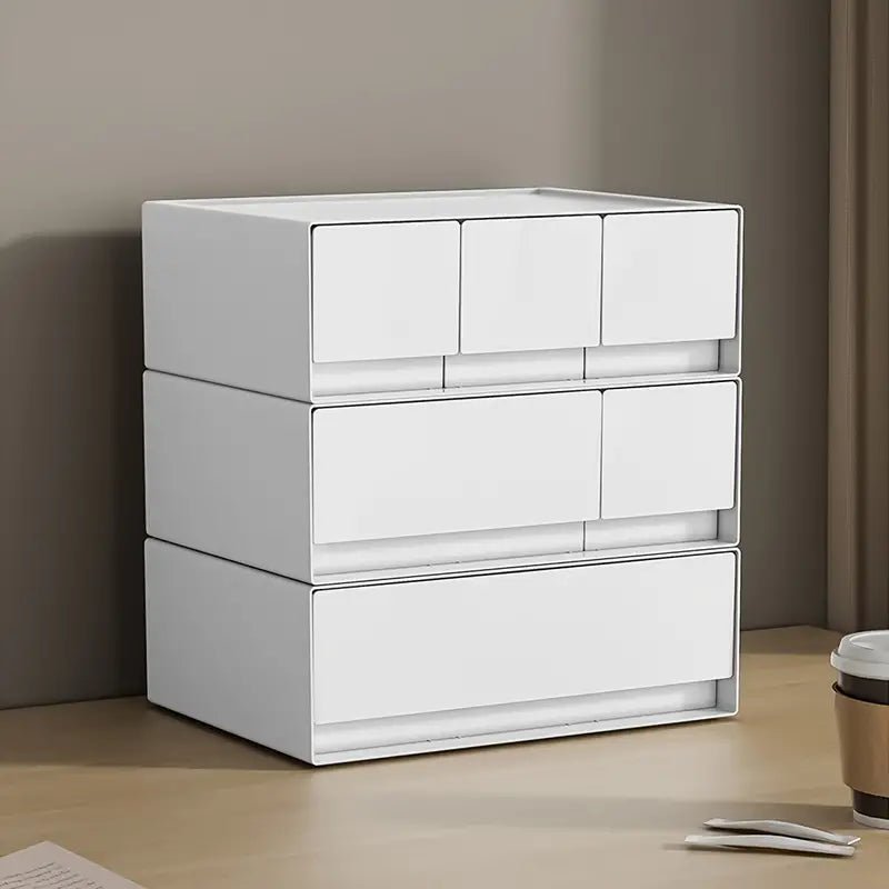Stackable Bedroom Bedside Drawer Organizer - White (1pc) - mymaison